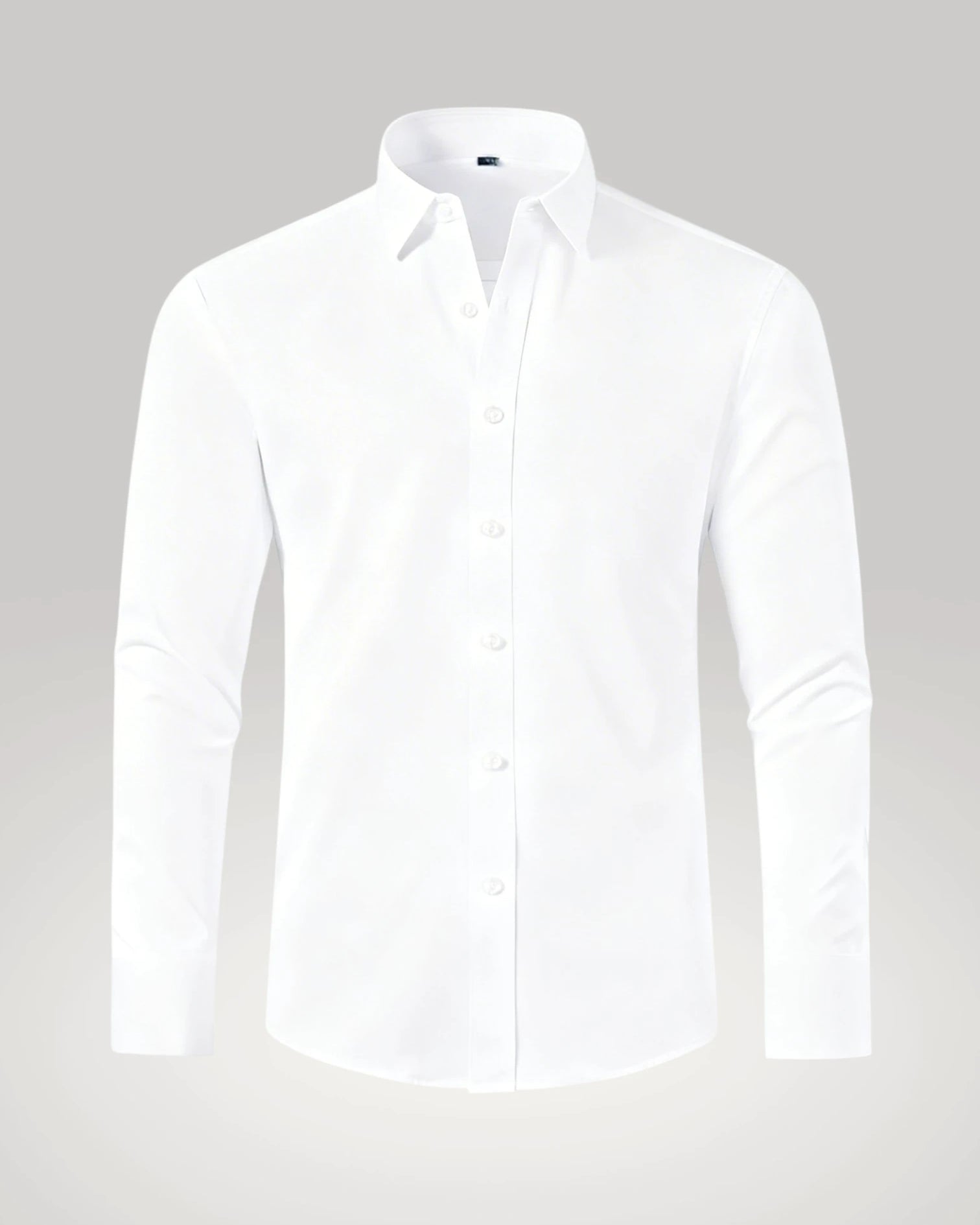 Chemise infroissable blanche pour homme - Vue de face - Urbain Couture