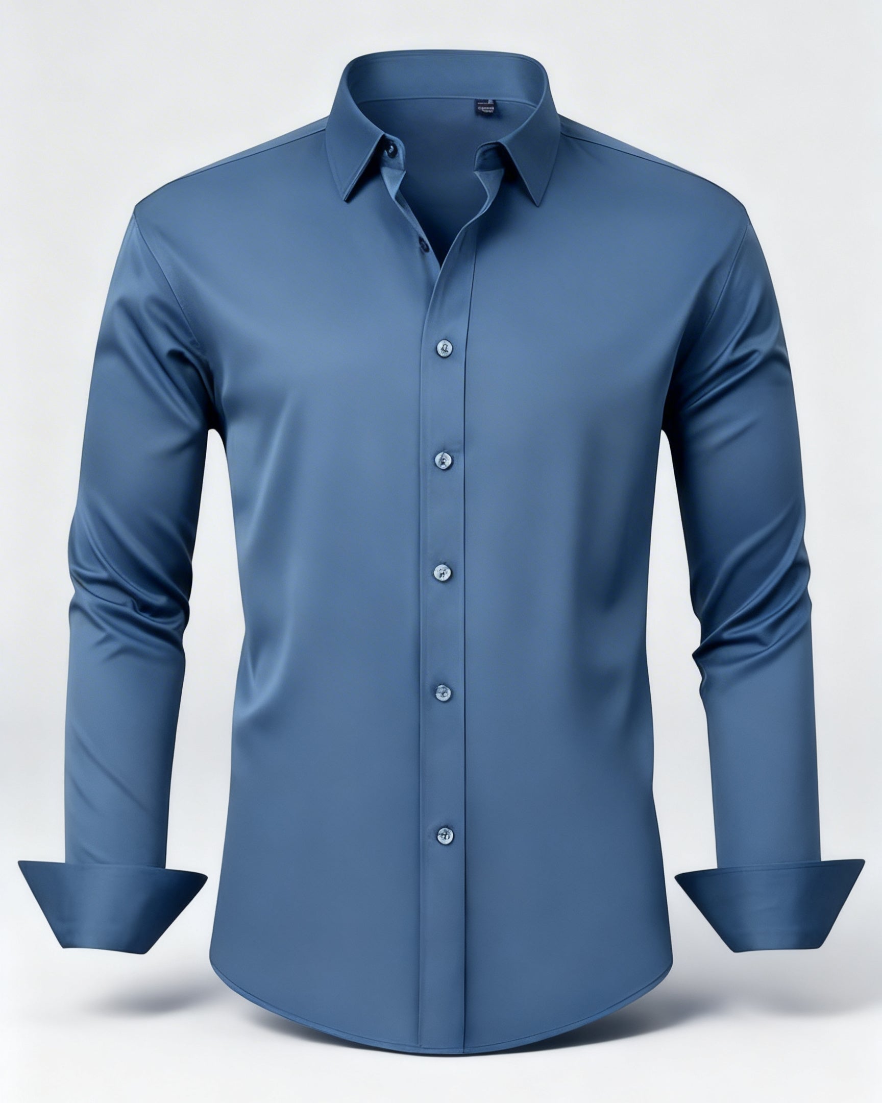 Chemise infroissable homme Bleu Azur modèle L'Impeccable tissu technique de haute qualité