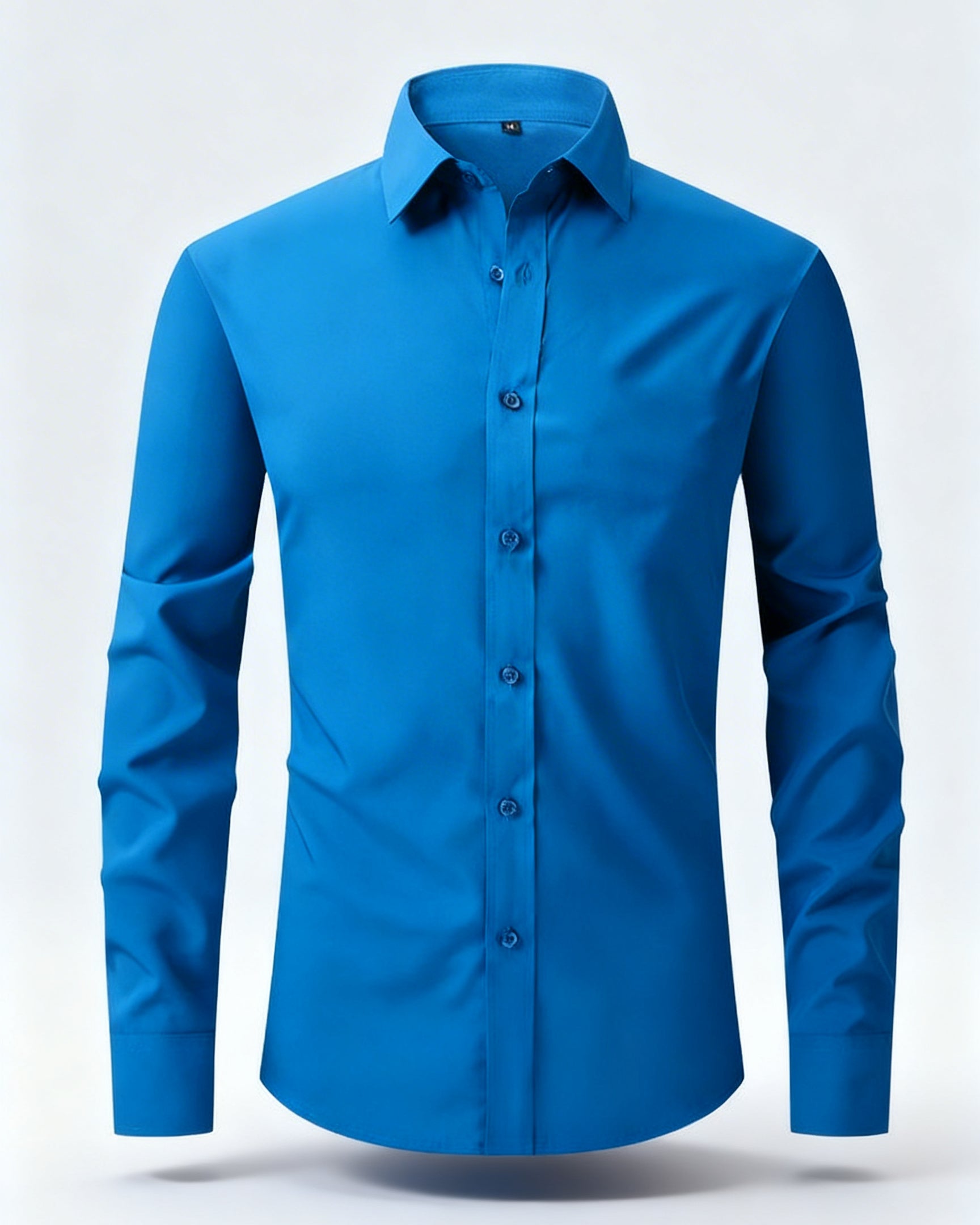 Chemise infroissable homme Bleu Paon modèle L'Impeccable style élégant et moderne