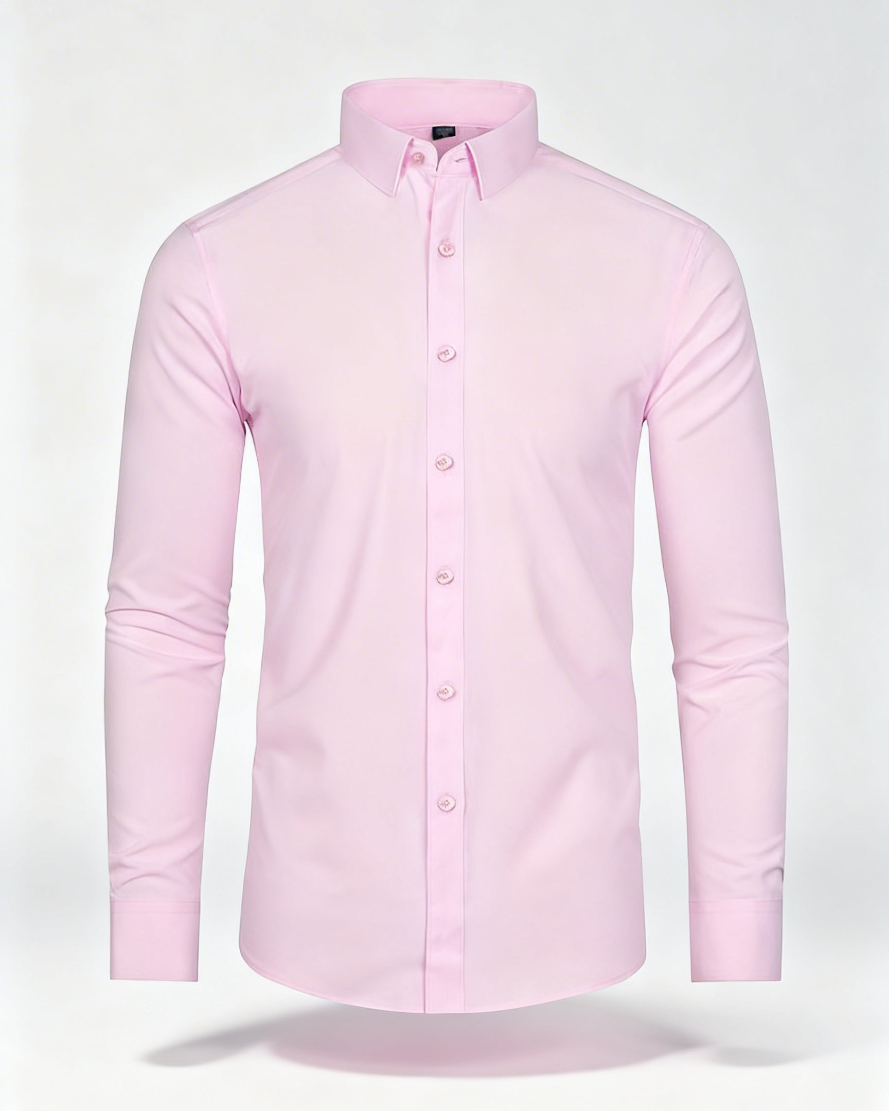Chemise infroissable homme Rose Poudré modèle L'Impeccable style raffiné sans repassage