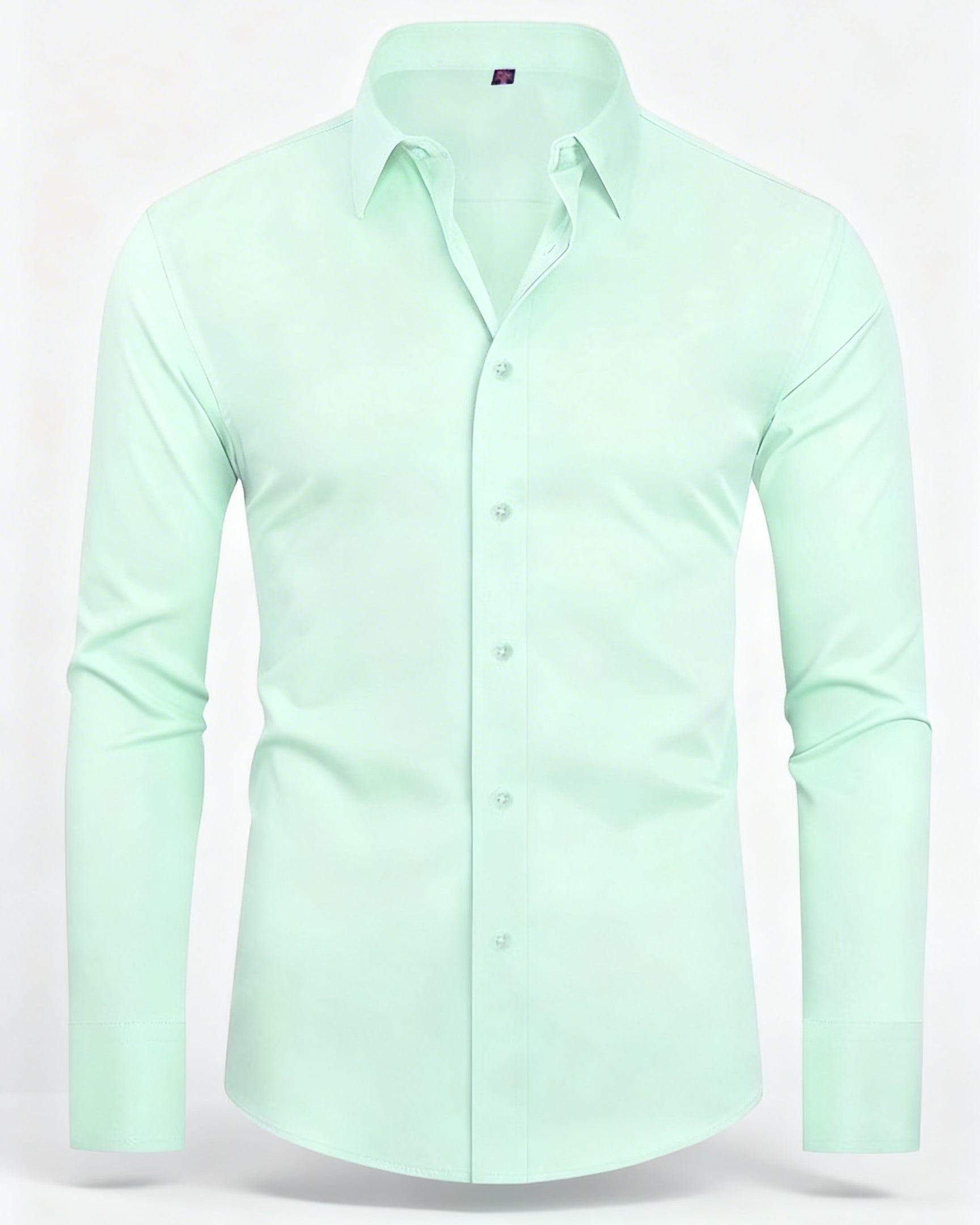 Chemise infroissable homme Vert Sauge modèle L'Impeccable look décontracté chic