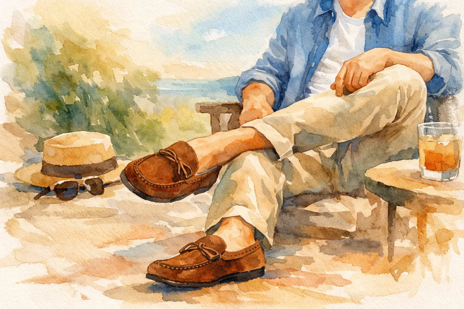 Mocassins homme tenue décontractée: bien les porter