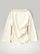 Haut élégant femme à ourlet irrégulier - Couleur crème d'abricot - Urbain Couture