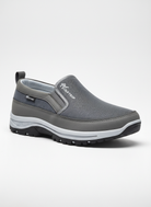 Chaussures orthopédiques homme Gris respirantes avec semelle ergonomique Urbain Couture