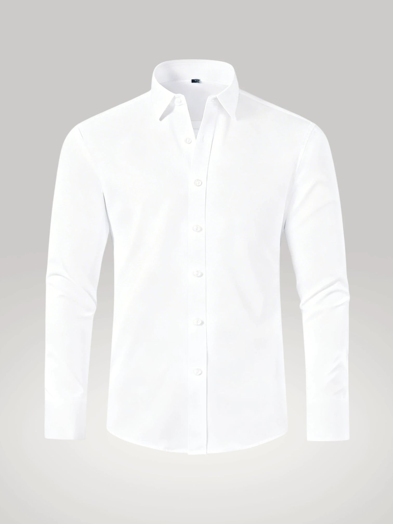 Chemise infroissable blanche pour homme - Vue de face - Urbain Couture