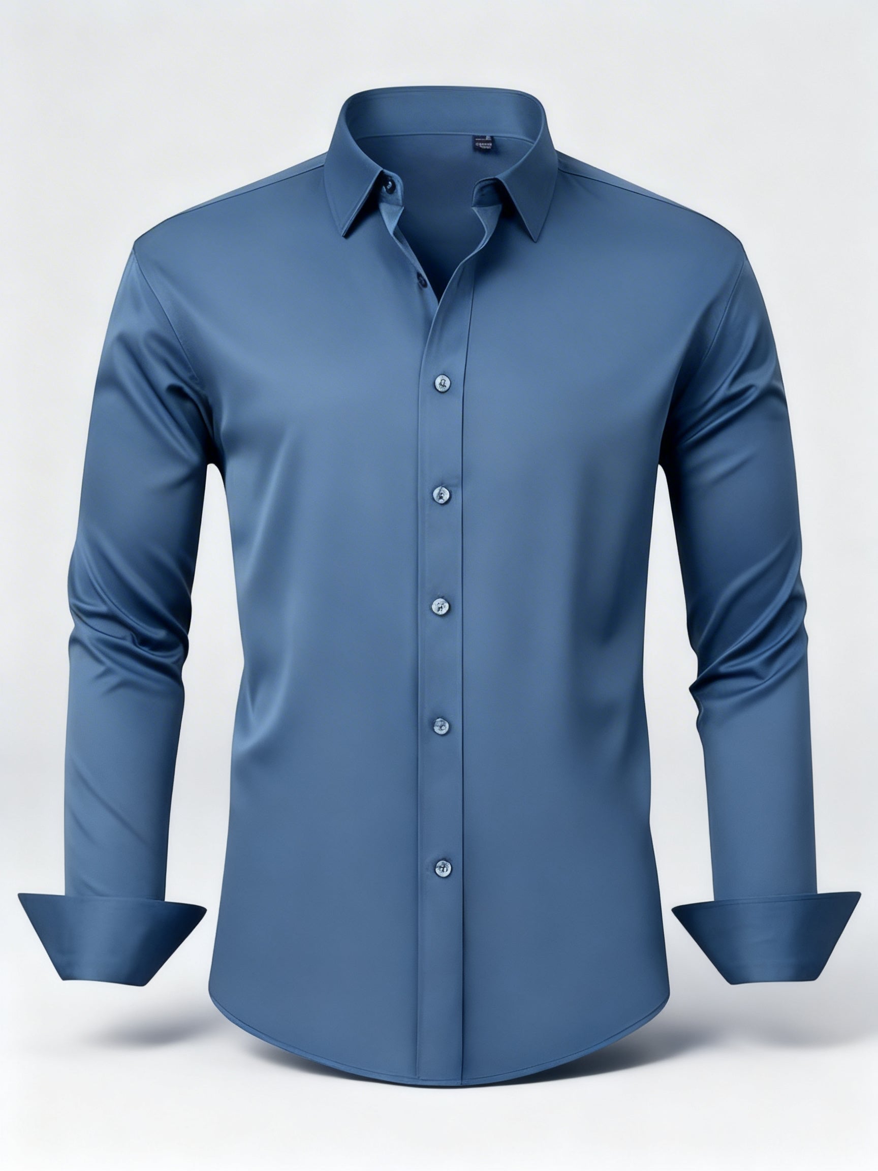 Chemise infroissable homme Bleu Azur modèle L'Impeccable tissu technique de haute qualité