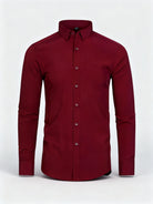 Chemise infroissable homme Bordeaux modèle L'Impeccable couleur intense en Flex-Stretch