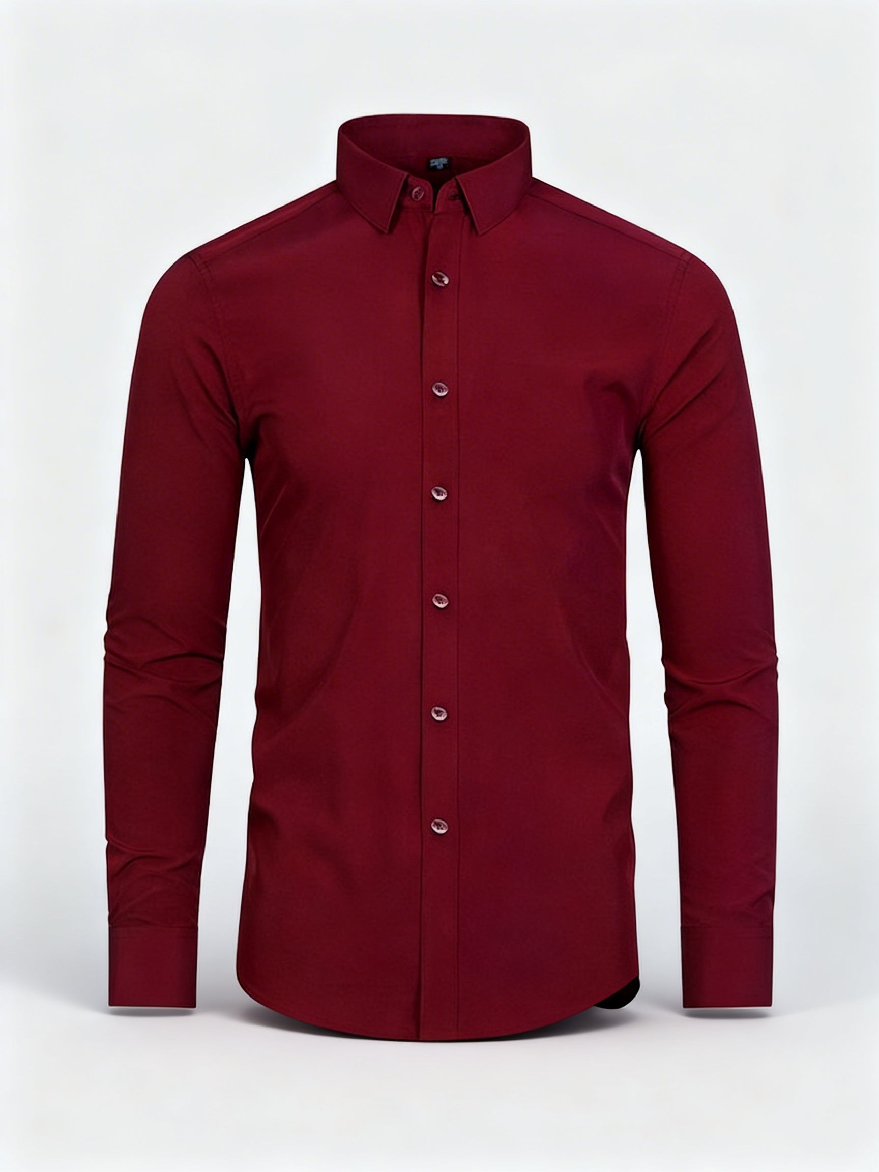 Chemise infroissable homme Bordeaux modèle L'Impeccable couleur intense en Flex-Stretch