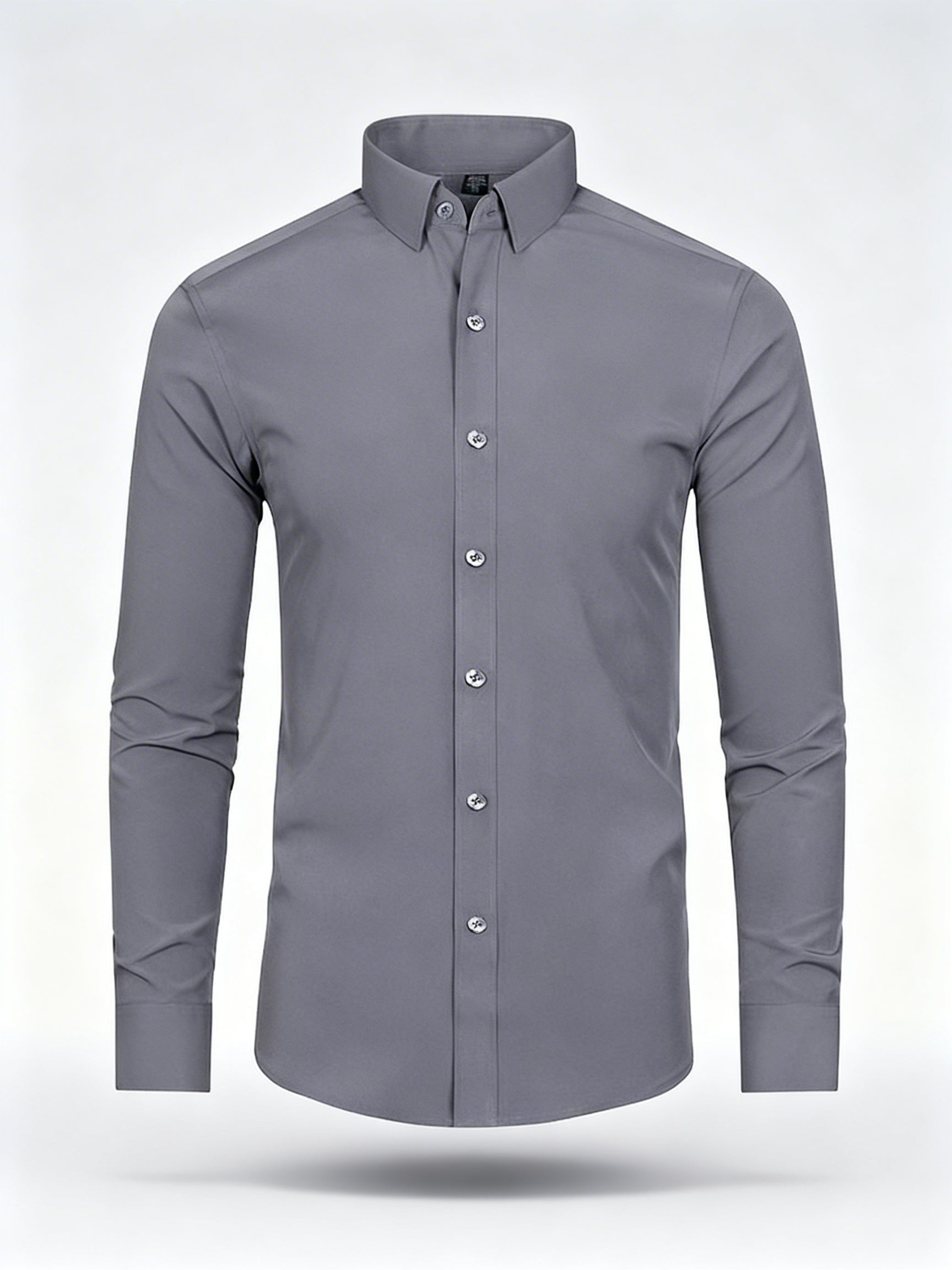 Chemise infroissable homme Gris Anthracite modèle L'Impeccable technologie Flex-Stretch