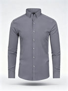 Chemise infroissable homme Gris Anthracite modèle L'Impeccable technologie Flex-Stretch