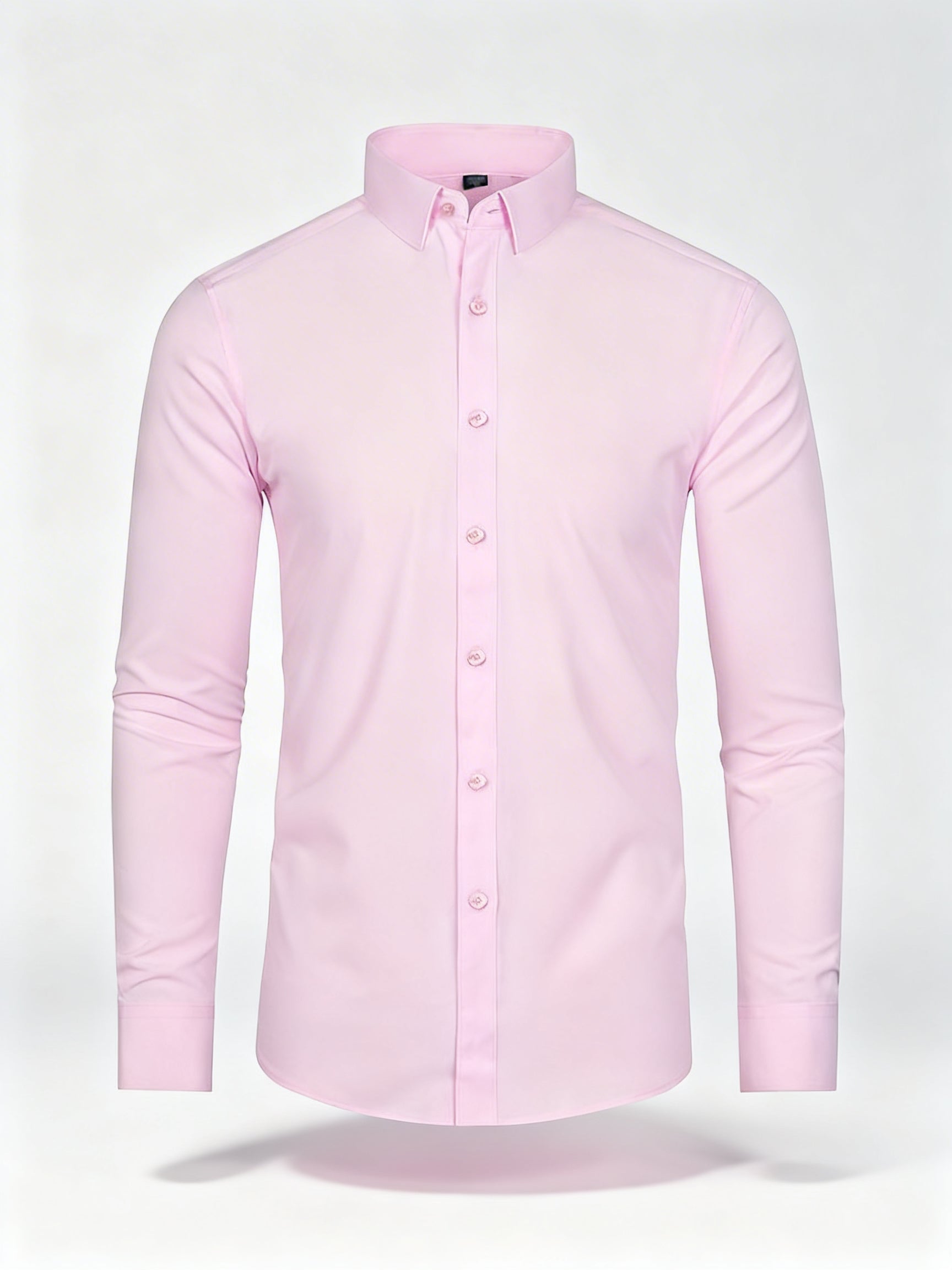 Chemise infroissable homme Rose Poudré modèle L'Impeccable style raffiné sans repassage