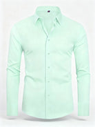 Chemise infroissable homme Vert Sauge modèle L'Impeccable look décontracté chic