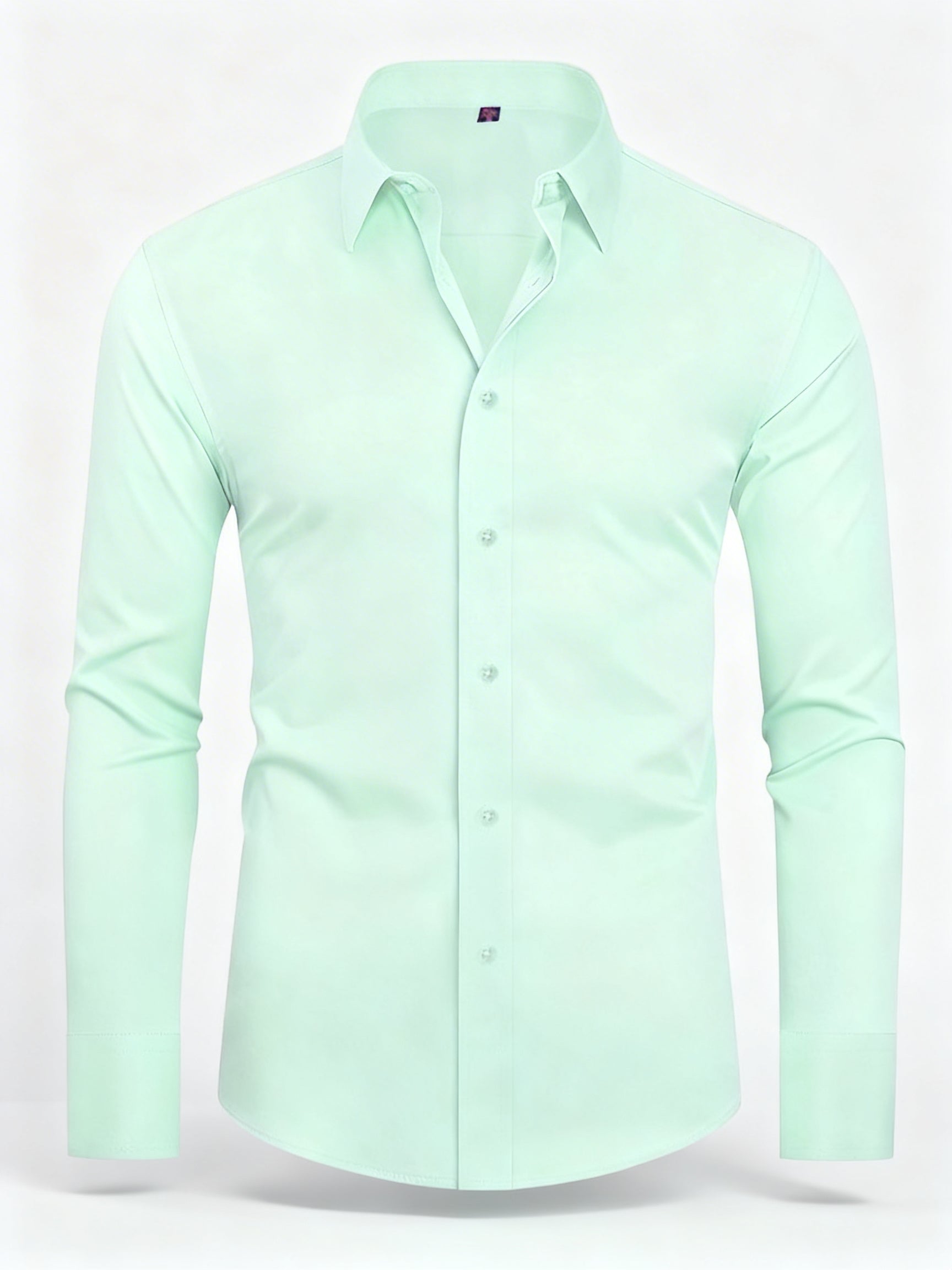 Chemise infroissable homme Vert Sauge modèle L'Impeccable look décontracté chic