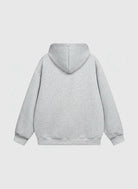 Vue arrière du hoodie oversize femme gris brodé Urbain Couture