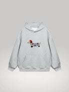 sweat-a-capuche-hoodie-oversize-gris-broderie-chien-teckel-style-urbain