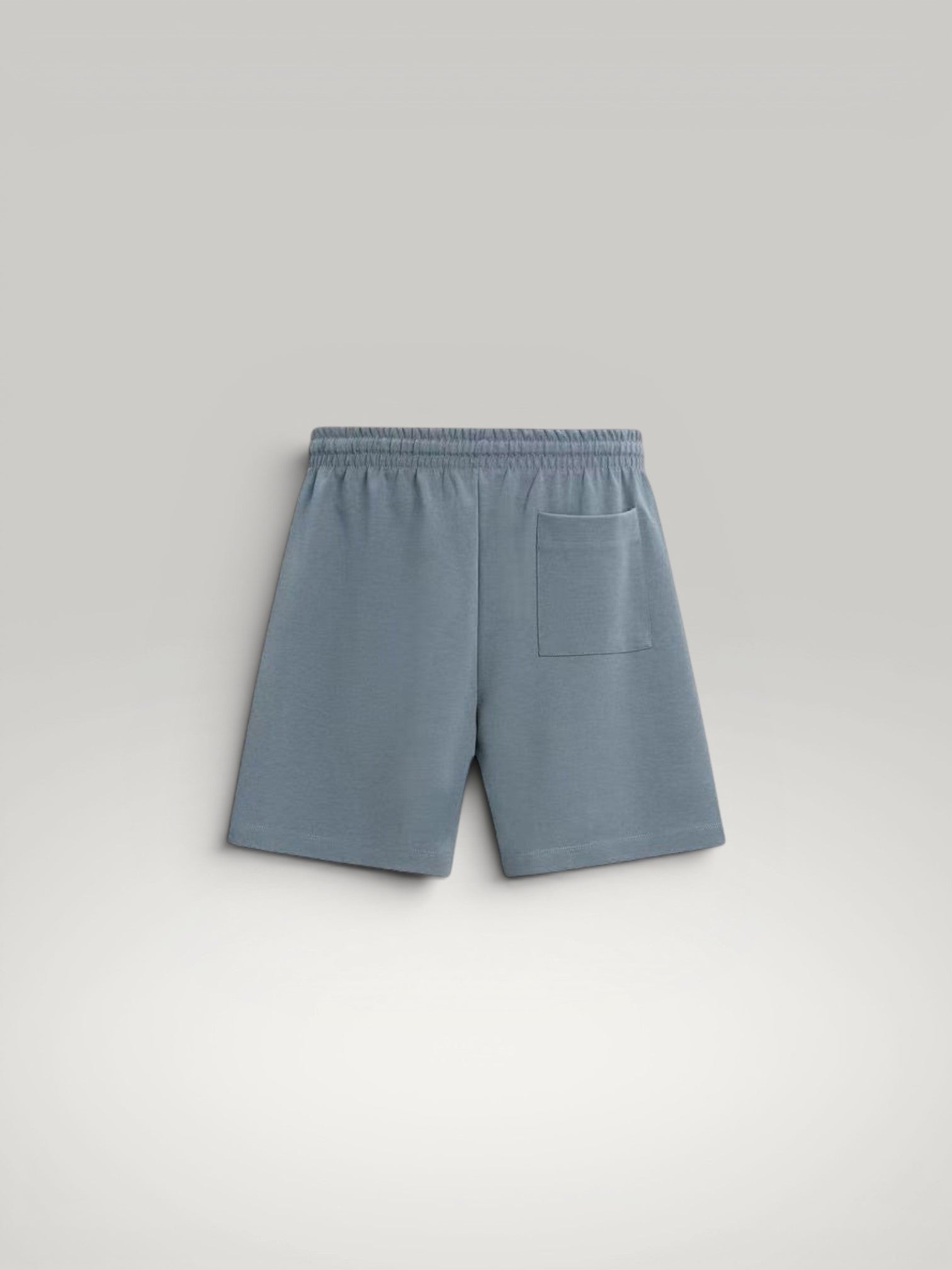 Urbain Couture blue textured double-face shorts with elastic waist and back pocket. Oversize fit.