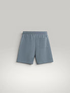 Urbain Couture blue textured double-face shorts with elastic waist and back pocket. Oversize fit.