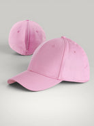 Urbain Couture roze katoenen baseballpet met magnetische sluiting voor paardenstaarten.