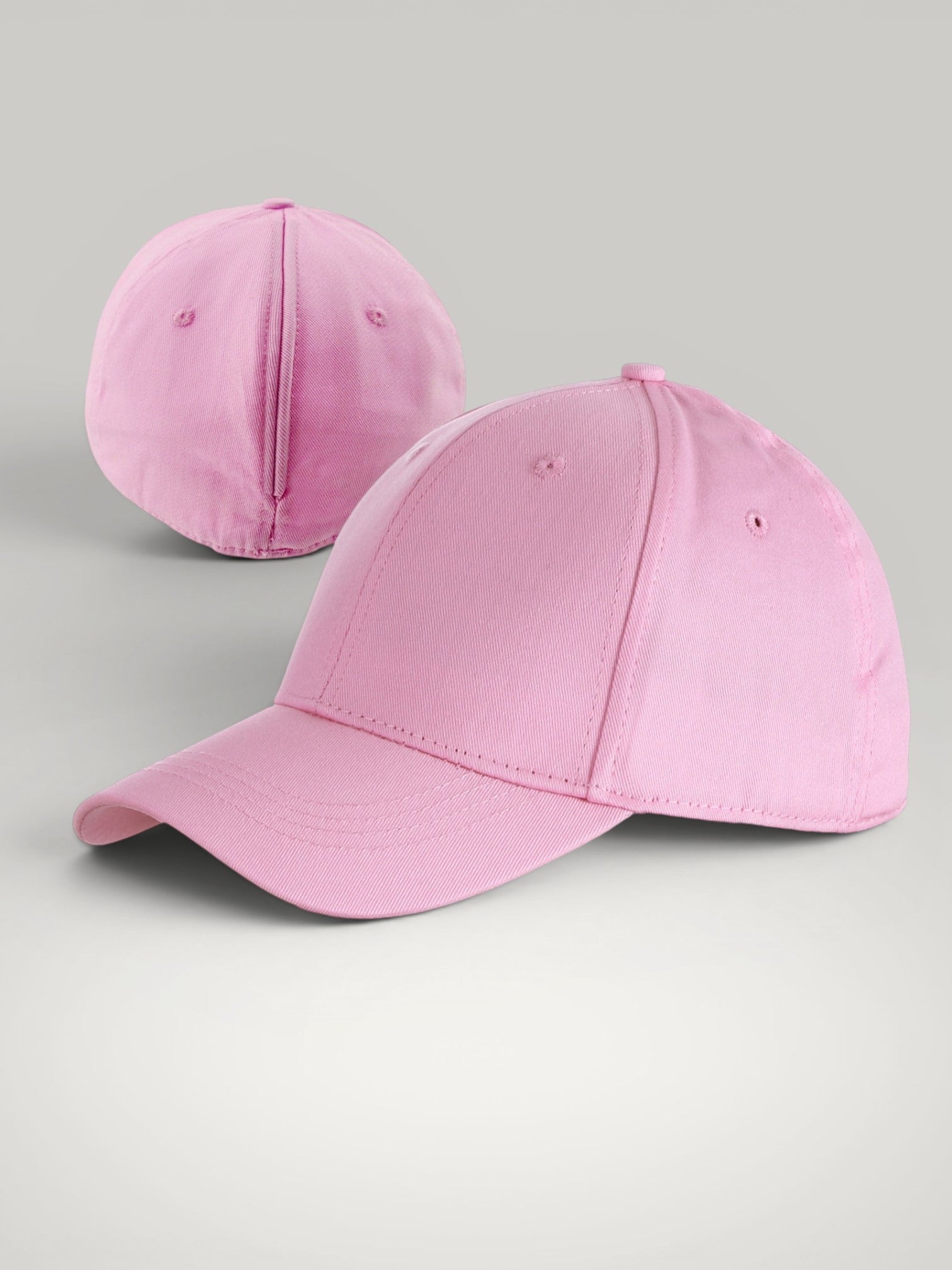 Urbain Couture roze katoenen baseballpet met magnetische sluiting voor paardenstaarten.